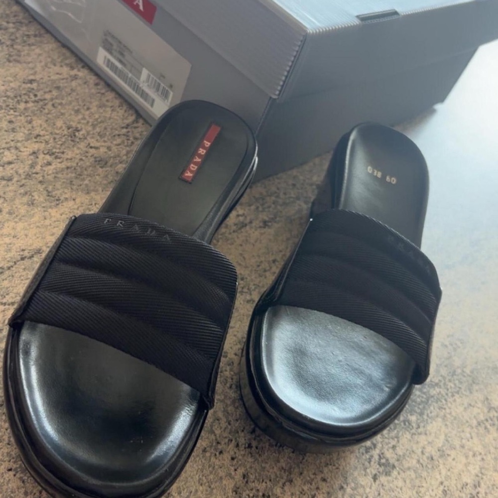 vintage Prada calzature donna platform slides